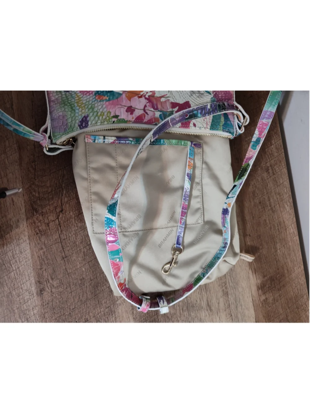 Women's Brahmin Crossbody Bag One Size Multi-color White